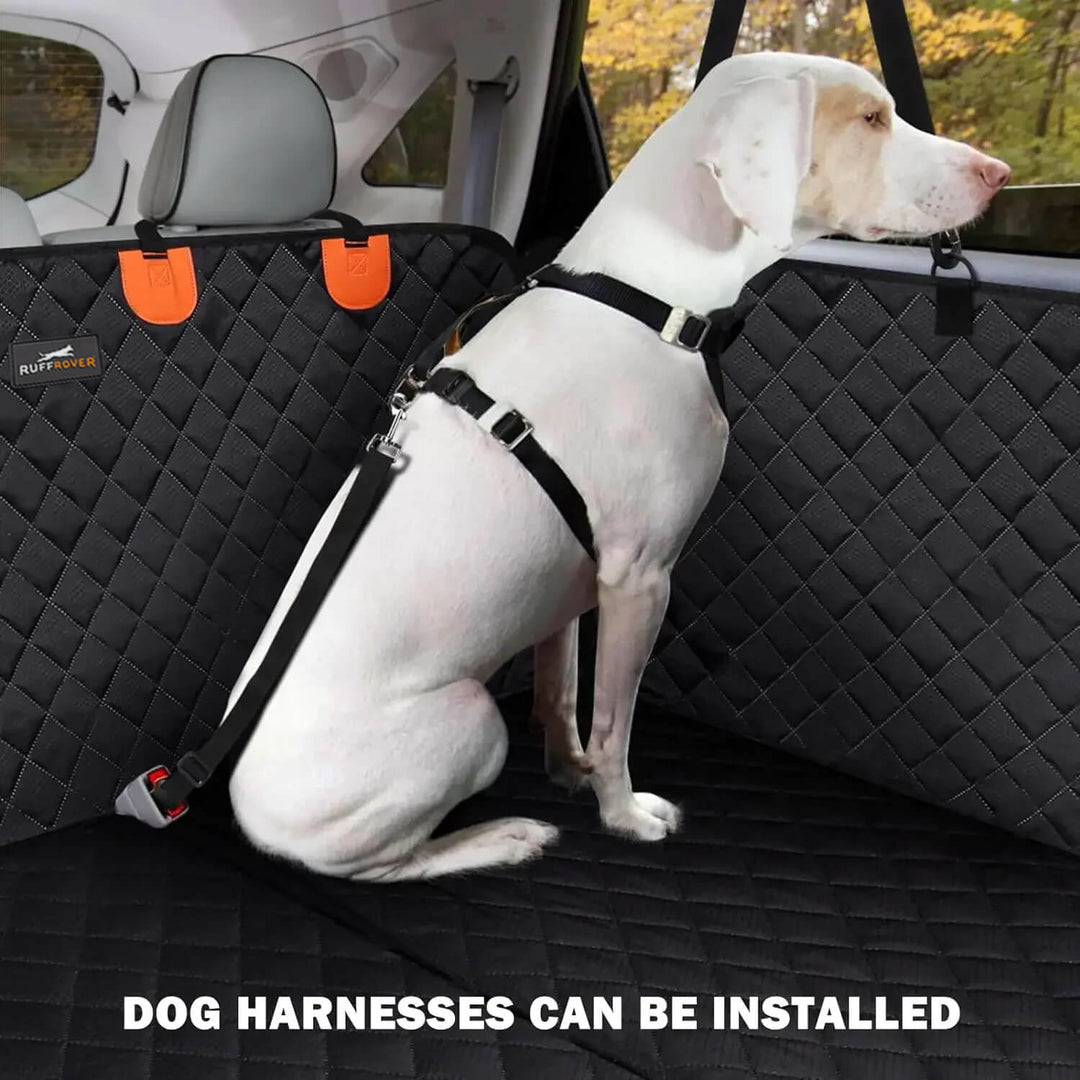 Pawzzle 3.0 - Hard Bottom Dog Car Seat Protector (+ FREE Luxe Dog Bed)